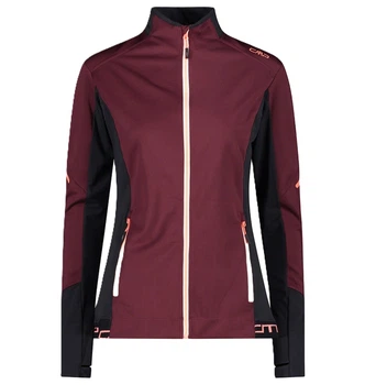 Кофта CMP Women's Full-Zip Hybrid Jacket Burgundy S (1097-31A2466-C919 38)