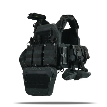 Плитоноска Kiborg GU gen.2 + 8 підсумки Black Multicam (1000-k77001)