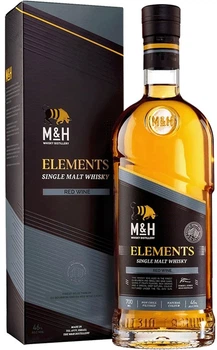 Віскі M&H Elements Red Wine Cask Single Malt Whisky 0.7 л 46% у подарунковій упаковці (7290109230597)