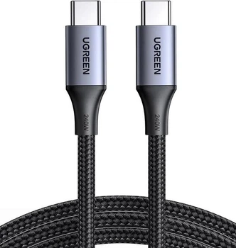 Кабель UGREEN US535 USB-C to USB-C 3.1 PD 240W 5A 2m Space Gray (90440)