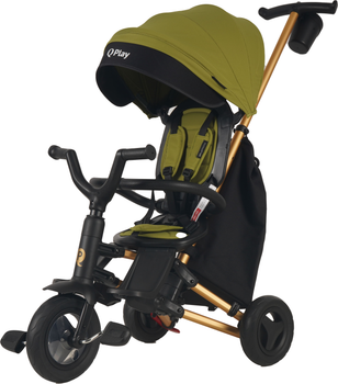 Велосипед дитячий Qplay Nova+ Rubber Gold Mat Складаний Триколісний Military Green (S700-13Nova+RubberGreenGo)