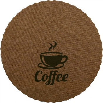Набір 12 сервірувальних килимків Doily Coffee Ø38см, плейсмат (подтарельники), світло-коричневий (112142)