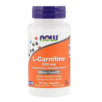 Л-Карнитин (L-Carnitine) 500 мг 60 капсул NOW-00072