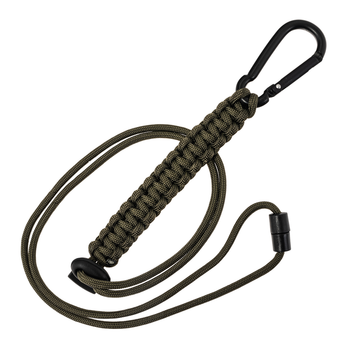 Ремінець з паракорду з карабіном Mil-Tec Олива PARACORD LANYARD OLIV (15931501)