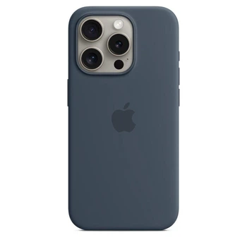 Чохол силіконовий OEM Silicone Case with MagSafe для iPhone 15 Pro Max Storm Blue