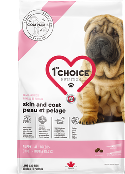 Корм для цуценят всіх порід 1st Choice Puppy Skin and Coat ягня риба 2 кг