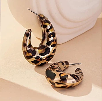 Женские серьги Стильная бижутерия jewelry Леопардовый