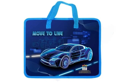 Папка пластиковая с текстильными ручками KIDIS, Move to Live 14084
