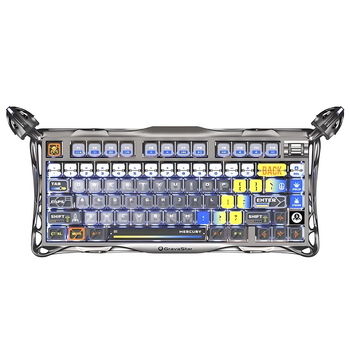 Клавиатура GRAVASTAR Mercury K1 Pro с комбинированным подключением – Interstellar Silver