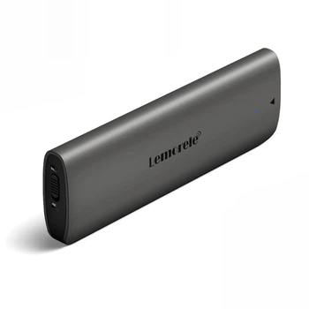 Зовнішня кишеня для SSD Lemorele SD1L M.2 NVME SSD Enclosure 10Gbps USB 3.1 Gen2 Type C Solid State Drive Case, Grey
