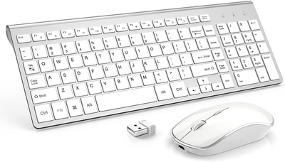 Бездротова клавіатура та миша JOYACCESS USB із цифровою клавіатурою, сумісна з iMac Mac, ноутбук, планшет, комп’ютер Windows