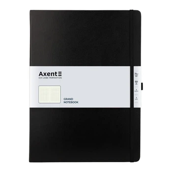 Деловой записник Axent Partner Grand A4 100 листов в клетку на резинке черный (8203-01-A)