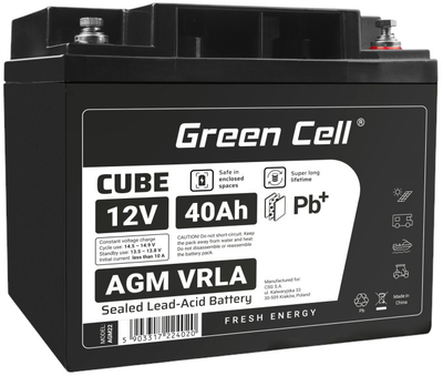 Акумуляторна батарея Green Cell AGM VRLA 12V 40Ah (5903317224020)