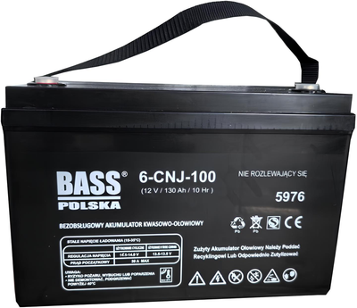 Аккумуляторная батарея Bass Polska AGM 130 Ah 5976 (5902067629376)