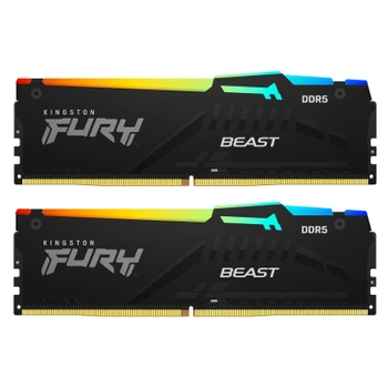 Модуль пам'яті для комп'ютера DDR5 16GB (2x8GB) 6000 MHz Beast RGB EXPO Kingston Fury (ex.HyperX) (K