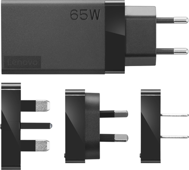 Блок живлення для ноутбука Lenovo 65W USB-C AC Travel Adapter (40AW0065WW)