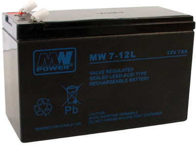 Акумуляторна батарея MW Power VRLA AGM MW 7-12L 12V 7Ah (5902135113172)