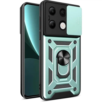 Чехол Fiji Camera Defence для Xiaomi Redmi Note 13 бампер с защитой камеры и подставкой Green