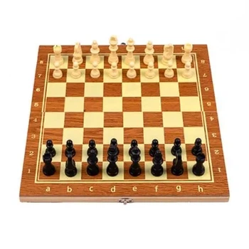 Настольная игра 3в1 шахматы, шашки, нарды, 29x29см, дерево (118005)