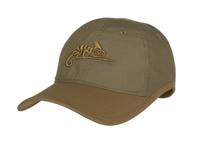 Кепка бейсболка тактична з логотипом Helikon - Tex Logo PolyCotton Rip-Stop - Adaptive Green / Coyote