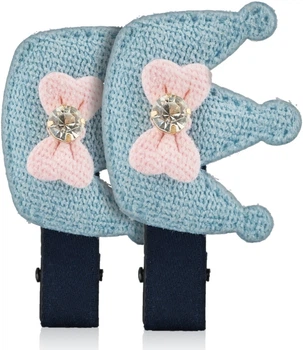 Заколка для волосся "Корона з бантиком", d-722 - Dini Hand Made 2шт (460461-27060809)
