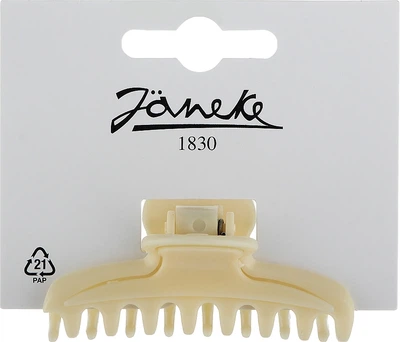 Шпилька-краб для волосся JG71099 CRN, 7 x 2.6 см, молочна - Janeke Hair Clip (1172465-27060611)