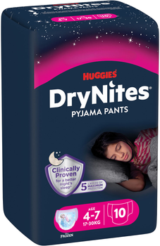 Підгузки-трусики Huggies DryNites для дівчаток 4-7 років 10 шт. (5029053527581)