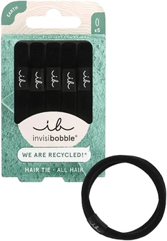 Резинка-браслет для волосся, чорна - Invisibobble Earth Hair Tie 5шт (1318432-27055703)