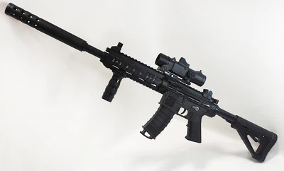 Детский автомат на Орбиз М416 Rifle Black 82 см, аккумулятор 7.4V, прицел, глушитель, рукоятка