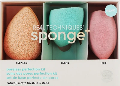 Набор спонжей для макияжа, 3 шт. - Real Techniques Sponge Set 3шт (1066881-27061177)