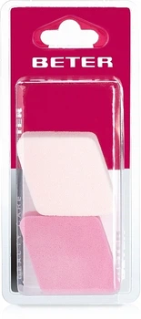 Спонж для макияжа, латекс, молочный + розовый - Beter Beauty Care 2шт (74031-27063167)