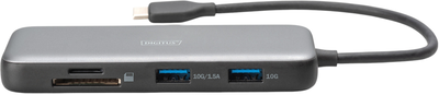 Док-станція DIGITUS 2x HDMI, 3x USB 3.2 Gen 2, 1x RJ45, 1x SD, 1x MicroSD, 1x USB-C PD (DA-70915)