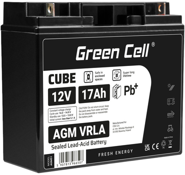 Аккумуляторная батарея Green Cell AGM 12V 17Ah (5907813966507)
