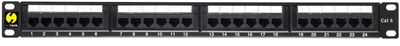 Patch panel Netrack 19'' 24-porty Cat 6 UTP, z półką (104-06)