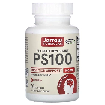 Фосфатидилсерин Jarrow Formulas PS100 100 mg, 60 капсул для поддержки мозга и когнитивных функций