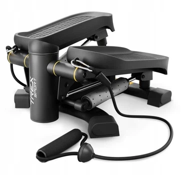Степпер для фитнеса с эспандерами Twiz Black 2в1 Trex Sport TX-070SP до 150 кг с шагомером