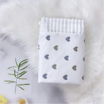Плед 100х80 см Mommy Bag №3 Серця сіро-золоті