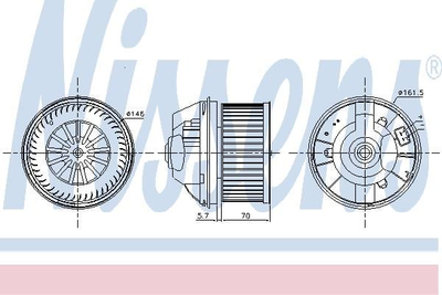 Вентилятор обігрівача FORD (вир-во Nissens) Nissens (87245)