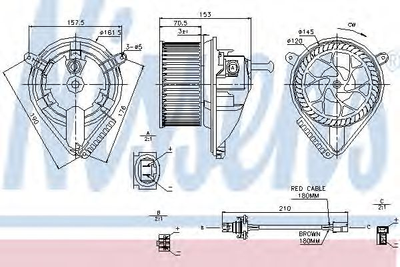 Вентилятор салону MB, VW (вир-во Nissens) Nissens (87039)