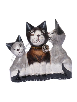 Статуэтка Семья котов Папа, Мама, Я высота 15 см (19 004F)