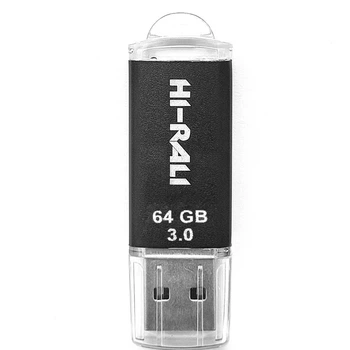 Флеш-накопичувач USB3.0 64GB Hi-Rali Rocket Series Чорний (HI-64GB3VCBK)