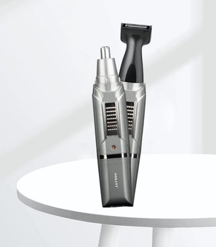 Аккумуляторный триммер для стрижки бороды, носа и ушей c USB Sokany SK-316 Pro Серый