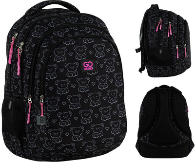 Рюкзак шкільний GoPack Teens 44x32x18 см 19 л Чорний (GO25-162L-2)