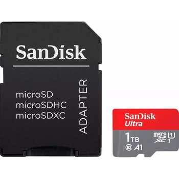 Карта пам'яті SanDisk 1TB microSDXC UHS-I Ultra A1 + SD адаптер (SDSQUAC-1T00-GN6MA)