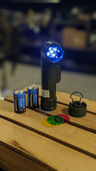 Ліхтарик ручний Олива Mil-Tec US LED WINKELTASCHENLAMPE LG OLIV (15143201)