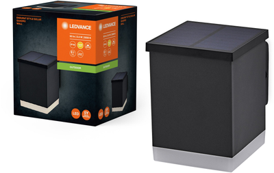 Фасадный светильник LEDVANCE ENDURA STYLE SOLAR QUADRO WALL 0.5W 3000K (4058075834767)