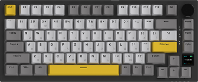 Клавіатура бездротова Ajazz AK820 Pro Flying Fish Switch Black RGB (AK820PRO-FF-BGY)