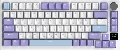 Клавіатура бездротова Ajazz AK820 Pro Flying Fish Switch Purple RGB (AK820PRO-FF-PWB)