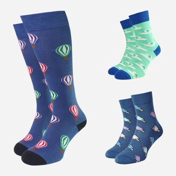 Набір жіночих гольфів і шкарпеток високих бавовняних VividSocks 0013Н 36-40 3 пари Синій/Зелений/Синій (4820216200013)