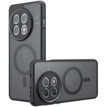 Защитный чехол Deexe Matte Skin with MagSafe для OnePlus 13 - Transparent / Black